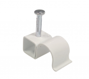 Deligo Round Metal Cable Clips - White