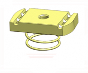Stainless Steel A4 Channel Nuts Long Spring M6