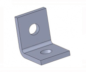 Channel Brackets 90° 1x1 Hole 48 x 50mm