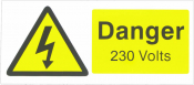 DANGER 240 (50 X 20) RIGID PK 5