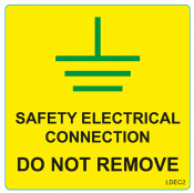 ELECTRICAL CONNECTION VINYL SELD ADH 75MM X 75MM (25/ROLL)