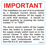 RCD TEST VINYL SELF ADH 75MM X 75MM (25/ROLL)