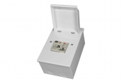 METAL CLAD SHOWER UNIT C/W63 A DP RCD 30mA 1XB50-MCB FITTED