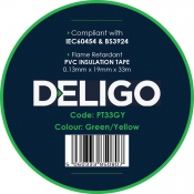 PVC Insulation Tape Green/Yellow 33m