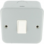 Metal Clad Switch with Neon Light DP 20A 1 Gang