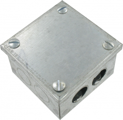 Metal Adaptable Box with Knockouts 3" x 3" x 1 1/2"