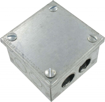 Metal Adaptable Box with Knockouts 4&rdquo; x 4&rdquo; x 2&rdquo;