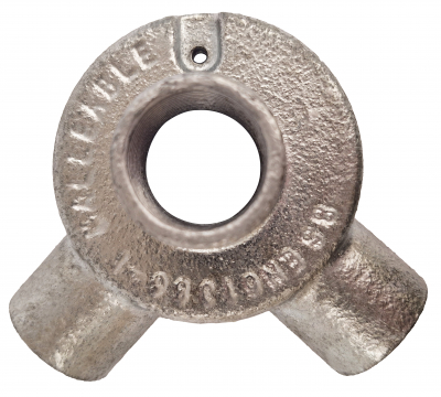 Angle & Back Outlet Malleable Box 25mm