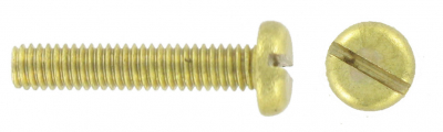 M4 X 6 BRASS PAN SLT M/SCREW
