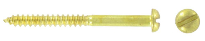 8 x 3/4” Brass Round Slotted Woodscrews