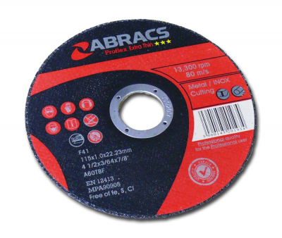 Flat Metal Cutting Discs 115 x 1.0 x 22mm (Extra Thin)