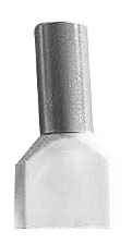 Doulbe Bootlace Ferrules 0.5mm White
