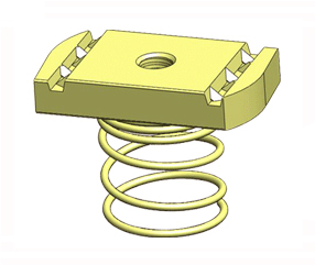 BZP Channel Nuts Long Spring M8