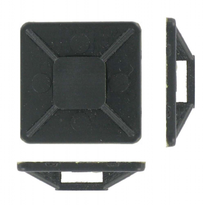 Cable Tie Bases Black 19mm