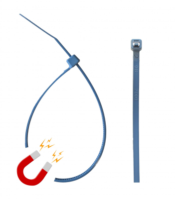 Metal Detectable Cable Ties Blue 4.8 x 300mm