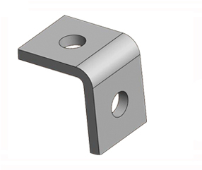 Channel Brackets 90&deg; 1x1 Hole 57 x 40mm