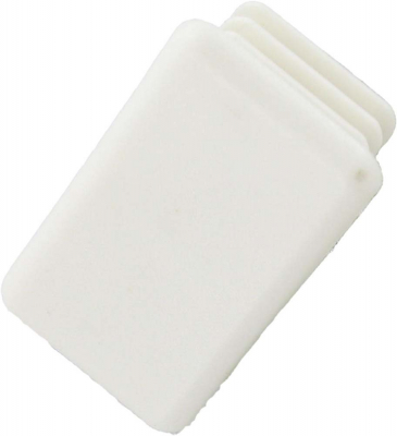 21mm CHANNEL END CAPS WHITE