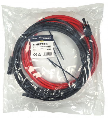 2 x 6mm MC4 Terminated Solar Cable 6m