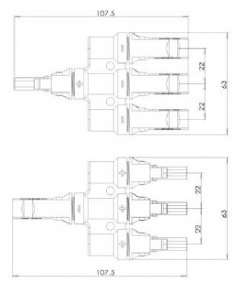 T3-BRANCH SOLAR CONNECTORS