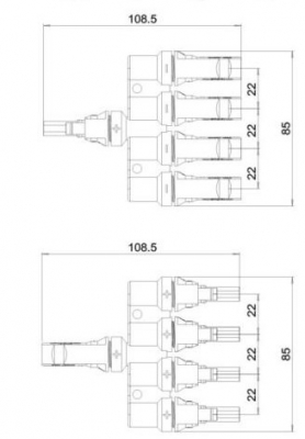 T4-BRANCH SOLAR CONNECTORS