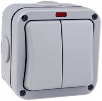 IP66 Outdoor Switch 2 Gang 20A