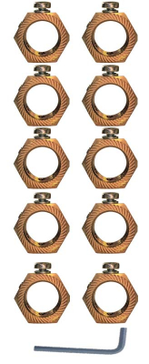 20mm BRASS EARTHING NUT (PACK OF 10)