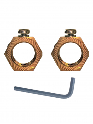 20mm BRASS EARTHING NUTS (PACK OF 2)