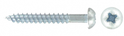 8 x 3/4” Pozi Round Twinthread Woodscrews