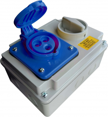 Industrial Interlocking Locking Switch IP44 3 Pin 240V-32A