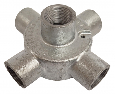 Intersection & Back Outlet Malleable Box 25mm