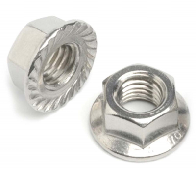 M16 HEX SERRATED FLANGE NUT BZP