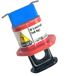 Pins Out Wide Circuit Breaker Lockout Blue