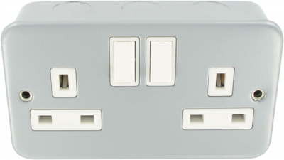 Metal Clad Sockets DP 13A 2 Gang