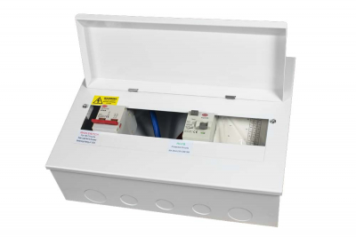 14 WAY METAL UNIT SPLIT LOAD 100A 2P 80A 2P RCD