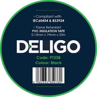 PVC Insulation Tape Black 33m