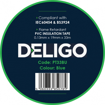 PVC Insulation Tape Blue 33m