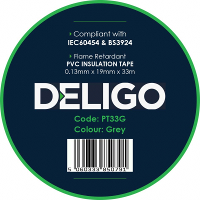PVC Insulation Tape Grey 33m