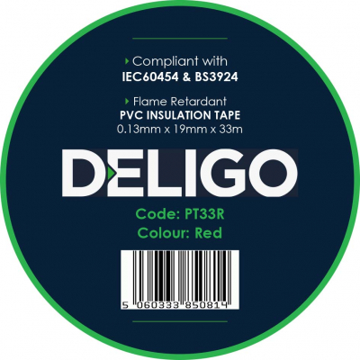 PVC Insulation Tape Red 33m