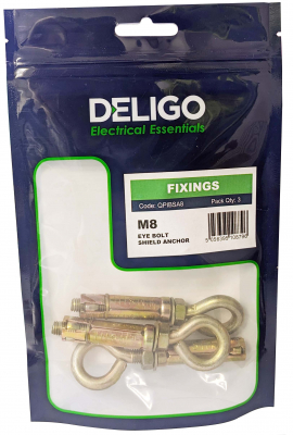 Eye Bolt Shield Anchor M8