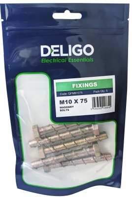 Masonry Bolts 10 x 75mm (Pack of 5)