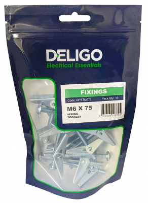 Spring Toggles 6 x 75mm (Pack of 10)