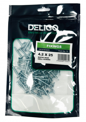 Wafer Head Drill Screws 4.2 x 25mm (Pack of 70)