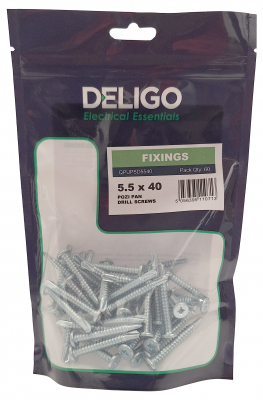 Pozi Pan Drill Screws 5.5 x 40mm (Pack of 60)