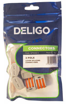 3-Pole Lever Connector Pack (10pcs)