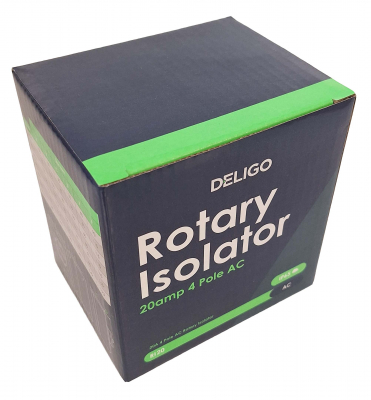 AC Rotary Isolator 20A 100 x 80 x 65mm