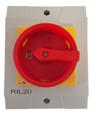 AC Rotary Isolator 20A 125 x 100 x 85mm