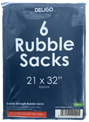 Rubble Sacks 21 x 32Inch (Pack of 6)