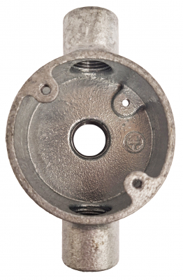 Through & Back Outlet Malleable Box 25mm