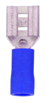 Female Push-On Terminals Blue 6.3mm