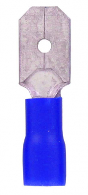 Male Push-On Terminals Blue 6.3mm